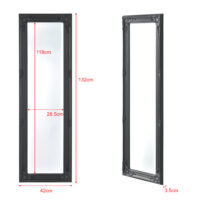 Wandspiegel Livorno 132x42cm Ganzkörperspiegel Antik Dunkelgrau