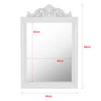 Wandspiegel Balvano weiss matt 60x40cm
