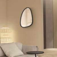 Wandspiegel Grottole Schwarz matt 62x50cm