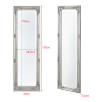 Wandspiegel Livorno 132x42cm Ganzkörperspiegel Antik Silber