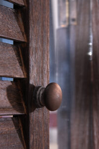 Spiegelfenster mit Fensterläden Shabby Chic ~ braun