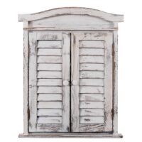 Spiegelfenster mit Fensterläden Shabby Chic ~ weiss