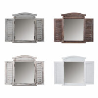 Spiegelfenster mit Fensterläden Shabby Chic ~ weiss
