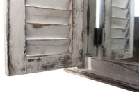Spiegelfenster mit Fensterläden Shabby Chic ~ weiss