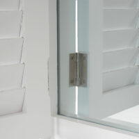 Spiegelfenster mit Fensterläden Shabby Chic ~ weiss lackiert