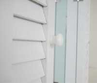 Spiegelfenster mit Fensterläden Shabby Chic ~ weiss lackiert