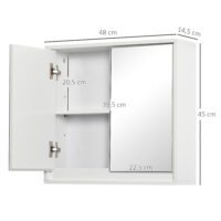 Spiegelschrank Badezimmerschrank Hängeschrank 48x145x45cm