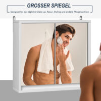 Spiegelschrank Badezimmerschrank Hängeschrank 48x145x45cm