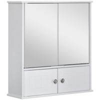Spiegelschrank Badezimmerschrank Weiss 55x175x60cm