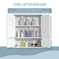 Spiegelschrank Badezimmerschrank Weiss 55x175x60cm
