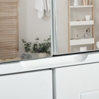 Spiegelschrank Badezimmerschrank Weiss 55x175x60cm