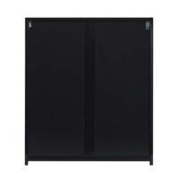 Spiegelschrank Badschrank Hängeschrank hochglanz 70x60x16cm schwarz