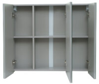 Spiegelschrank Badschrank Hängeschrank hochglanz 70x80x16cm grau