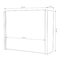 Spiegelschrank JAM-B19 Badspiegel aufklappbar hochglanz 48x59cm