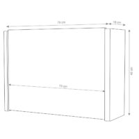 Spiegelschrank JAM-B19 Badspiegel aufklappbar hochglanz 48x79cm