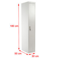 Spind Kleiderspind Personalschrank 180x30x50cm ~ grau