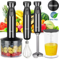 Stabmixer Pürierstab Set aus Edelstahl