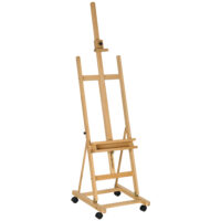 Staffelei Künstlerstaffelei Höhenverstellbar 4 Rollen Natur