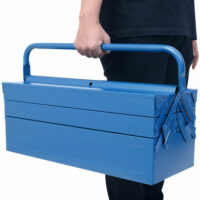 Stahl Werkzeugkoffer klappbar - blau - 530x200x210mm