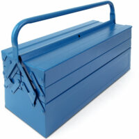 Stahl Werkzeugkoffer klappbar - blau - 530x200x210mm