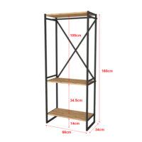 Garderobenständer Ulstein 160x66x34cm Eichenoptik