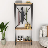Garderobenständer Ulstein 160x66x34cm Eichenoptik