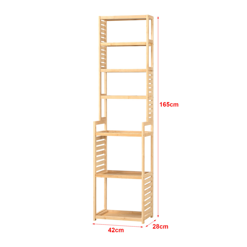 Standregal 165x42x28cm Bambus Natur