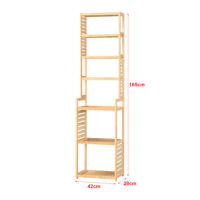Standregal 165x42x28cm Bambus Natur