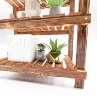 Standregal Suram 60x60x30cm Holz Dunkler Holzton