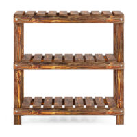 Standregal Suram 60x60x30cm Holz Dunkler Holzton