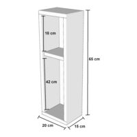 Wandregal Phoenix Holzoptik 65x20x15cm