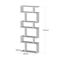 Standregal Sherma mit 6 Ablagen 157x60x20cm Weiss