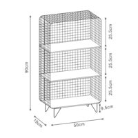 Standregal Metall 90x50x19cm Industrial Chic
