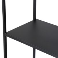 Standregal Salmono Metall mit Rückwand 90x30x188cm Schwarz