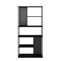 Standregal Salmono Metall mit Rückwand 90x30x188cm Schwarz