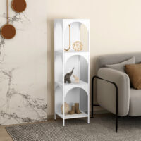 Standregal Quro 133x35x35cm Weiss