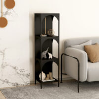 Standregal Quro 133x35x35cm Schwarz