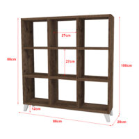 Standregal Tristur 88x88x20cm Eiche. antik