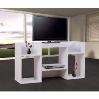 Standregal TV-Rack  aus Holz 109x59x30 cm ~ weiss
