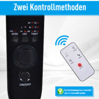 Standventilator mit Fernbedienung 3 Stufen 124cm Oszillierend
