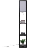 Stehlampe Bücherregal mit 3 Ablagen 160cm