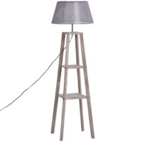 Stehlampe Holz 148cm Malmö Grey Wash