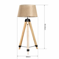Stehlampe Holz 99-143cm Malmö Natur / Beige