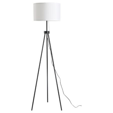 Stehlampe Stahlbeine 152cm E27 schwarz / weiss