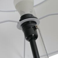 Stehlampe Stahlbeine 152cm E27 schwarz / weiss