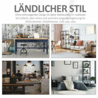 Stehlampe mit Regal 110-150cm Malmö Braun Wash