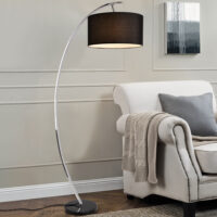 Stehlampe Steiermark 153cm E27 60W Schwarz