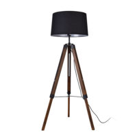 Stehlampe Karlsbad 145cm Schwarz/Braun