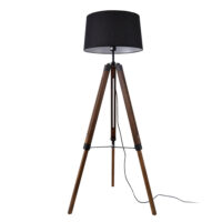 Stehlampe Karlsbad 145cm Schwarz/Braun