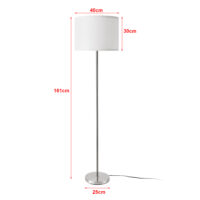 Stehleuchte Stehlampe Tamworth E27 Silber Textil